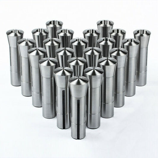 findmall 23Pcs R8 Collet Set 1/16 inch - 3/4 inch Mill Collets Set Steel Mill Chuck Holder Fit for Mill Machine