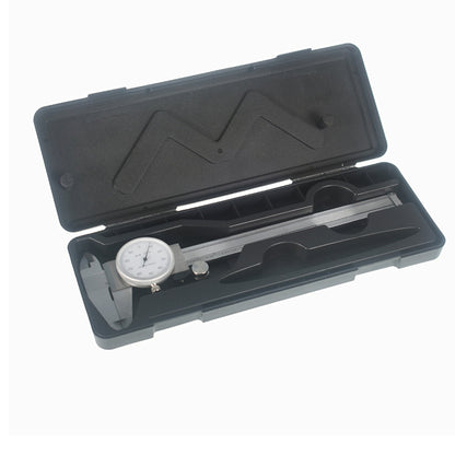 findmall 6" Dial Caliper 0.001 Stainless Steel Shockproof 4-Way Measurement with Plastic Case