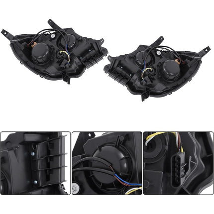 Findmall Driver Side and Passenger Side Headlights Assembly Halogen Replacement for Equinox 2011-2015 Housing Black Lamp LH RH 2PCS GM2502338 GM2503338