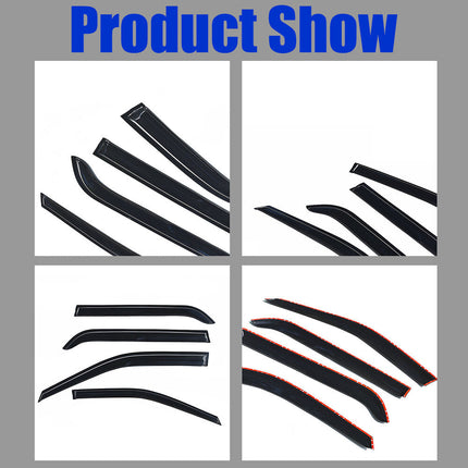 Findmall Smoke Black Side Window Visors Deflectors Rain Guard Replacement for 2011-2019 Explorer