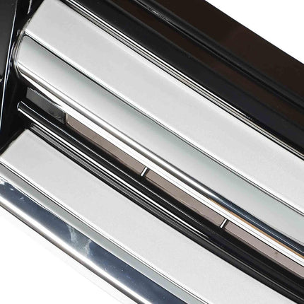 Findmall Front Upper Mesh Grille for 2016-2018 Mitsubishi Outlander, Black with Chrome Trim