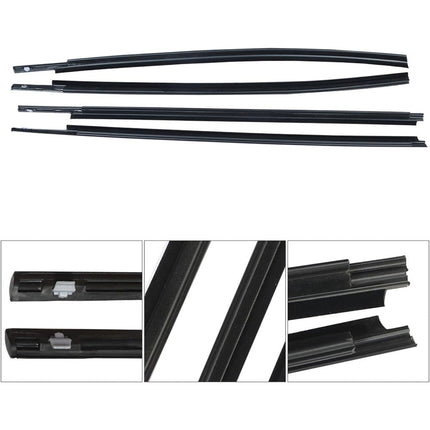 Findmall Window Weatherstrip Kit for 2007-2018 Toyota Tundra CrewMax, 4-Piece