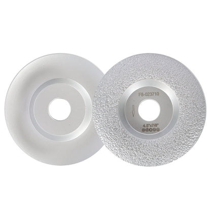 4-1/2 Inch Vacuum Brazed Diamond Grinding Disc Diamond Grinding Cup Wheel Fit for Granite Marble Iron Steel Masonry Convex Vacuum Brazed Grinding Disc Fits 7/8 Inch Arbor (1 Pcs)
