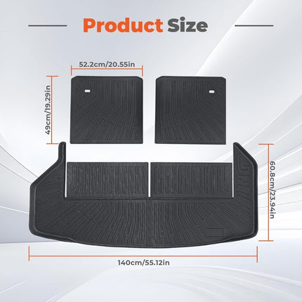 Findmall Cargo Liners Backrest Mats Replacement for Highlander 2008-2013