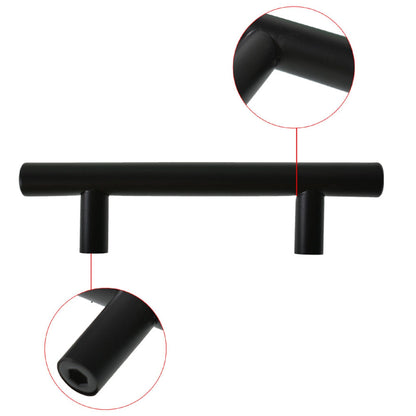 findmall 50 Pack 5 Inch Cabinet Handle Black Stainless Steel Drawer Pulls Cabinet Pulls Bar Kitchen Handles 3 Inch Hole Center