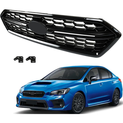 Findmall Front Upper Honeycomb Grille for 2018-2021 Subaru WRX, Black