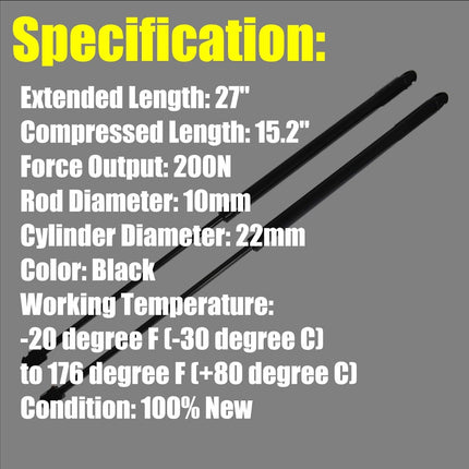 Findmall Replacement Undercover Release Lift Supports 27 x 45lbs ST270ED1-45 RSIH1212GS ST270ED1-45 2 Pieces