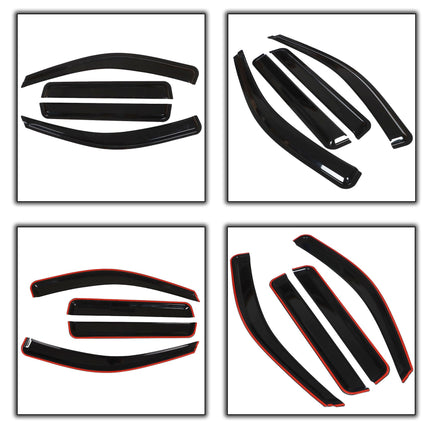 Findmall Side Window Visor Vent Rain Guard Black Acrylic Replacement for 1999-2004 Grand Cherokee