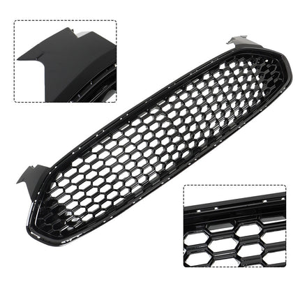 Findmall Black Honeycomb Front Grille with Chrome Finish Replacement for Fusion 2013-2016