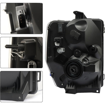 Findmall Headlight Assembly for 2008–2014 Ford E-150/E-250/E-350/E-450 Front Left Driver Side, Replaces FO2502249