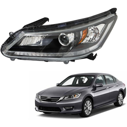 Findmall Headlight Assembly for 2013–2015 Honda Accord 4-Door Sedan Front Left Driver Side, Replaces 33150-T2A-A01