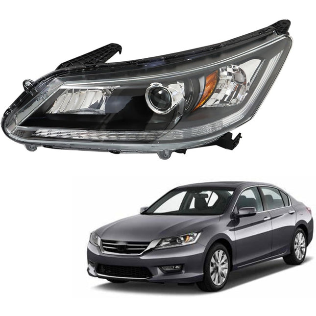 Findmall Headlight Assembly for 2013–2015 Honda Accord 4-Door Sedan Front Left Driver Side, Replaces 33150-T2A-A01
