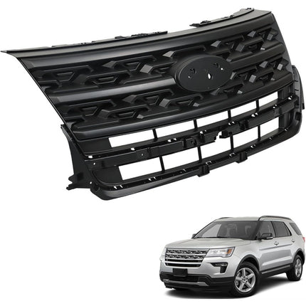 Findmall Matte Black Front Upper Bumper Grille Replacement for Explorer 2018-2019