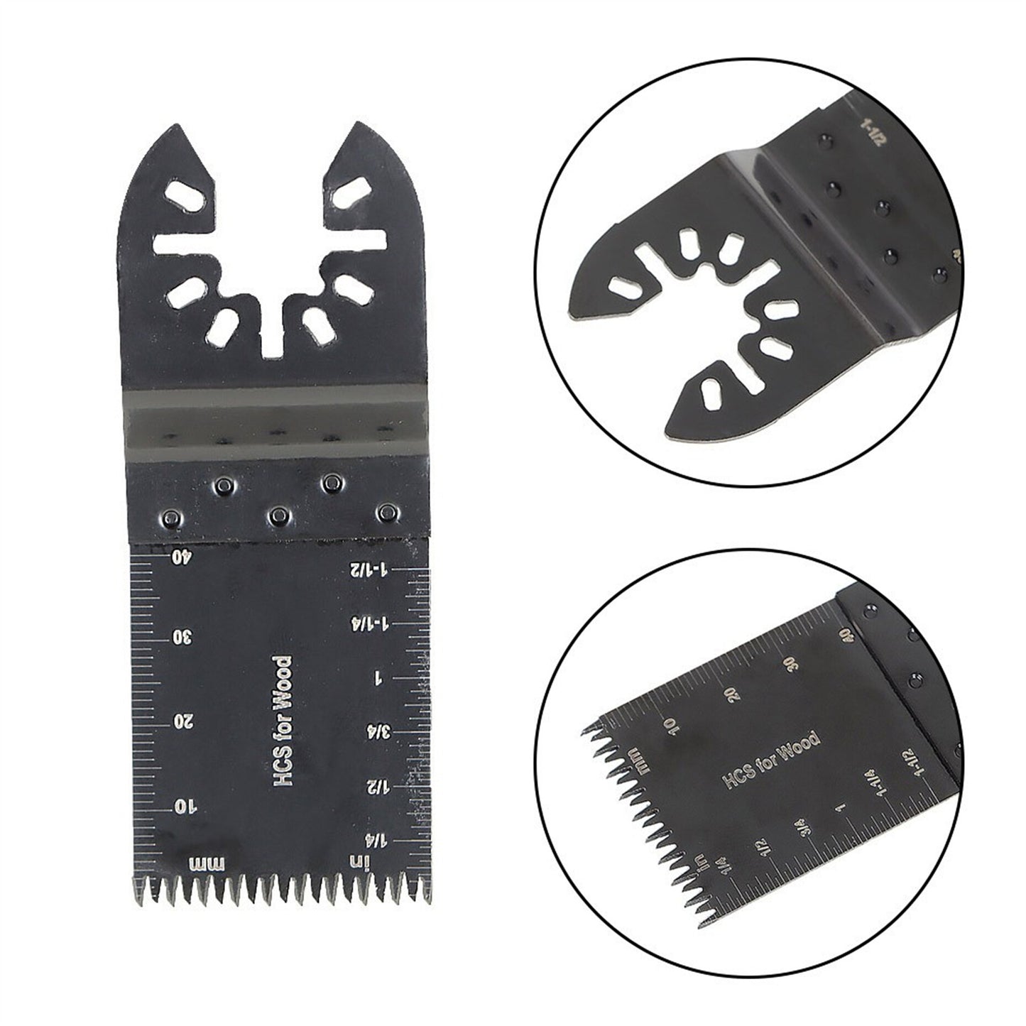 findmall 50Pcs 1-3/8 Inch Oscillating Tool Blade, Multi Tool Blades Oscillating Saw Blades Accessories Fit for Accuracy Wood and Plastic Longer Wavy Tooth Multi Tool Blades