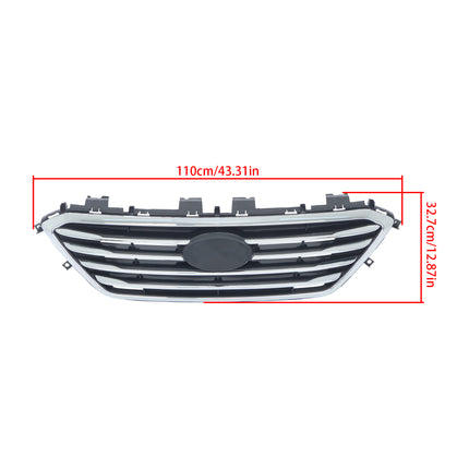 Findmall Front Bumper Grille Chrome Black Replacement for Sonata 2015 2016 HY1200174 000835056