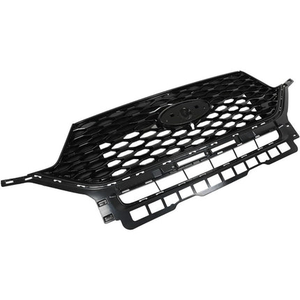 Findmall Front Bumper Hood Grille Upper Glossy Black Honeycomb Style Replacement for Explorer ST 2020 2021 2022
