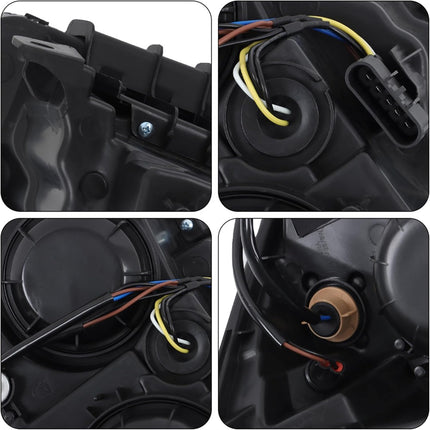 Findmall 2PCS Headlights Assembly Replacement for Equinox 2011-2015 Black Housing Lamp Driver Side and Passenger Side GM2502338 GM2503338