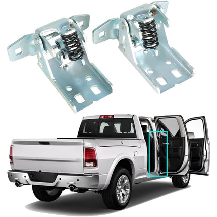 2PCS Door Hinge Upper Left Right Side Silver Replacement for 1994-2002 1500 2500 3500 55075956AC 55075957AC