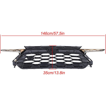 Findmall Electroplated Black Front Upper Bumper Grille Replacement for Trailblazer RS