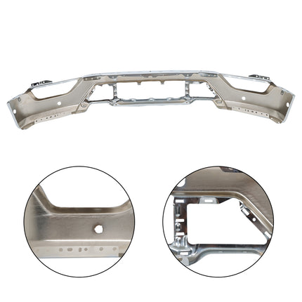 Findmall Chrome Steel Front Bumper Face Bar with 6 Parking Sensor Holes Replacement for 2021-2023 Ford F-150