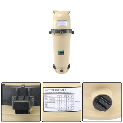 Findmall 160318 Single Cartridge Pool Filter Pump 200GPM 200Sq Replacement for 159303, 16-0318, 160318, EC-160318, PAC-05-504