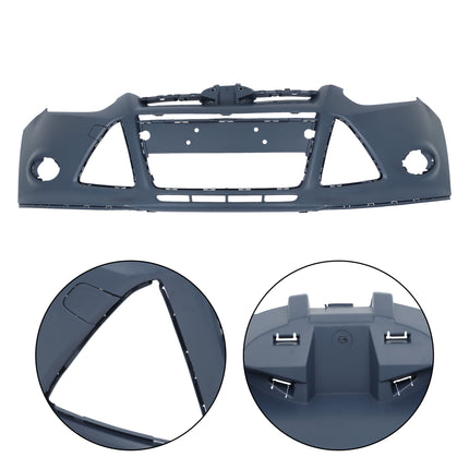 Findmall Primed Front Bumper Cover Replacement for 2012-2014 Ford Focus Sedan Hatchback