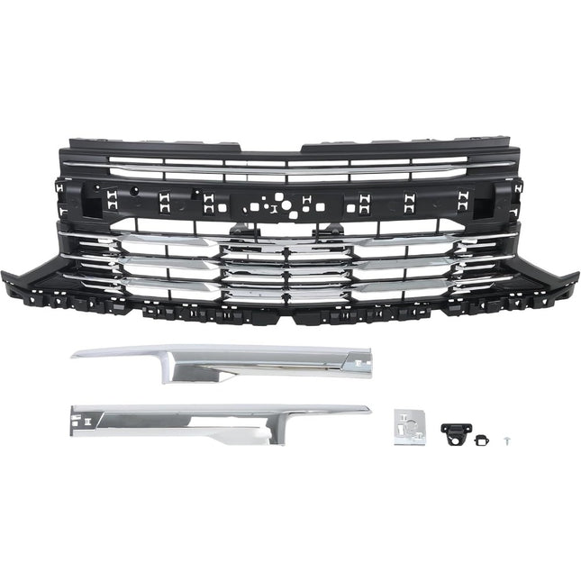 Findmall Chrome Front Upper Grille Molding Trim Replacement for Tahoe LT and Premier 2025-2026 85775022