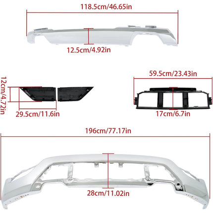 Findmall 6Pcs Front Bumper Face Bar Kit Replacement for 2021‑2023 F‑150, Without Sensor Holes