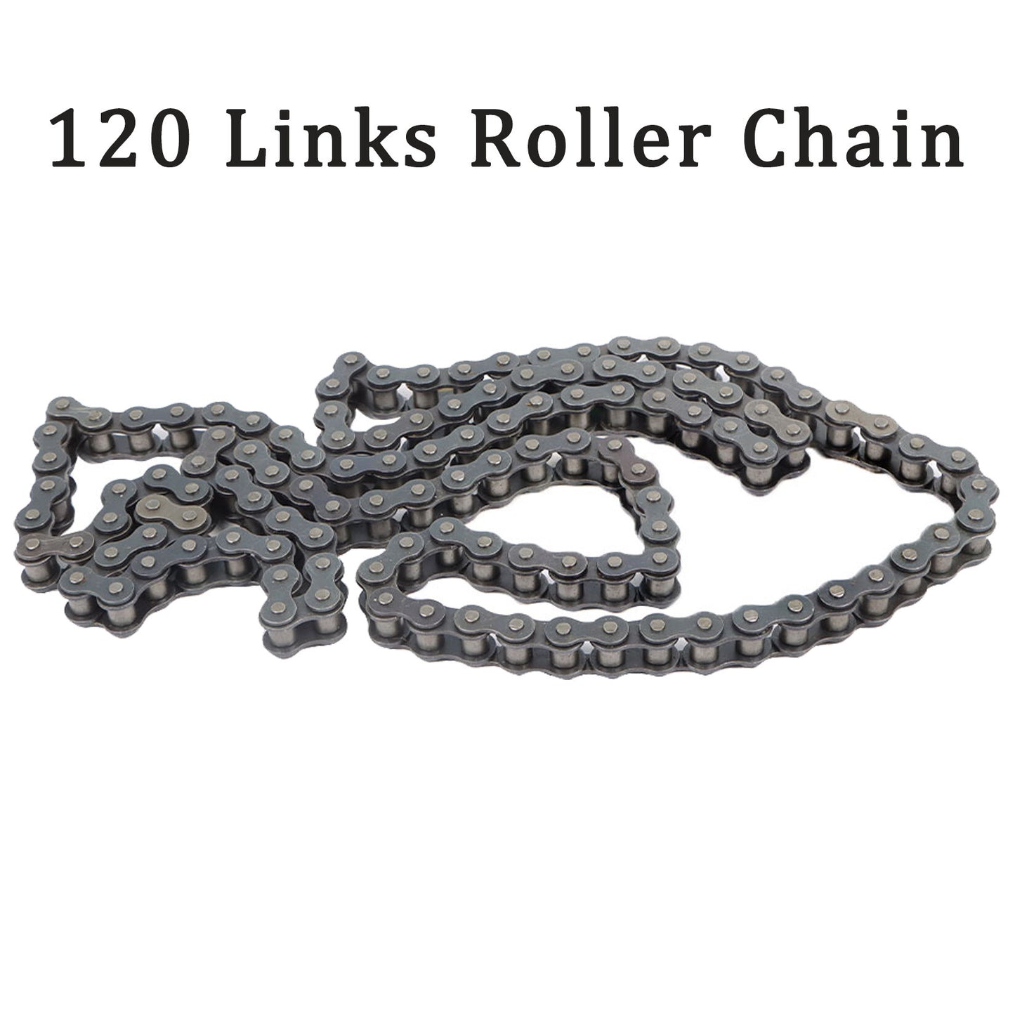 findmall 80 Roller Chain 10 Feet with 1 Free Connecting Links, 120 Links, Carbon steel