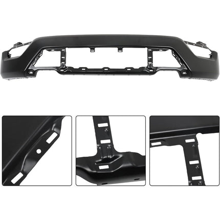 Findmall Black Steel Front Bumper Face Bar without Parking Sensor Holes Replacement for 2021-2023 Ford F-150, 17210132AD, AW67424