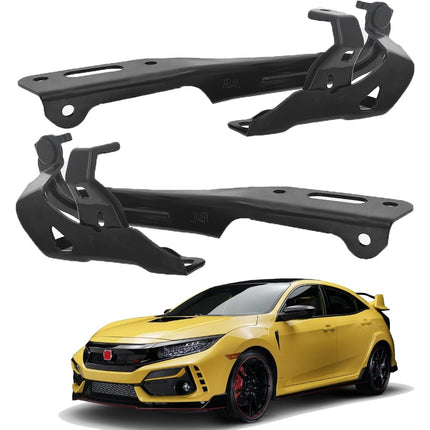 Findmall 2PCS Hood Hinge Set Black Steel Replacement for 2016-2021 Civic 60120TBAA00ZZ 60170TBAA00ZZ HO1236143 HO1236144