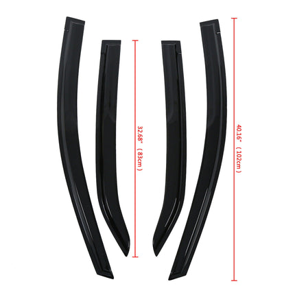 Findmall Smoke Tint Side Window Visor Vent Rain Guard Deflector Replacement for 2014-2017 Toyota Corolla