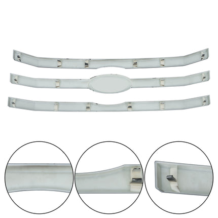 Findmall 3PCS Front Upper Grille Molding Trim Glossy Black Replacement for Flex 2009 2010 2011 2012