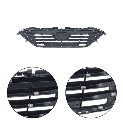 Findmall Front Bumper Grille Chrome Black Replacement for Sonata 2015 2016 HY1200174 000835056