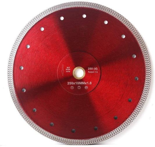 findmall 10 Inch Super Thin Dry Wet Diamond Porcelain Saw Blades Ceramic Cutting Disc Wheels for Cutting Ceramic Tile Porcelain Granite Marbles