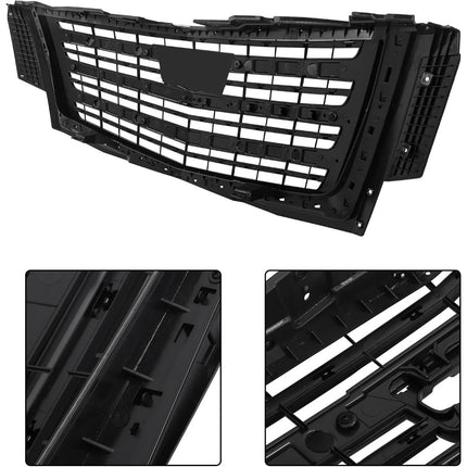 Findmall Glossy Black Front Upper Bumper Grille Replacement for Escalade and Escalade ESV 2016-2020