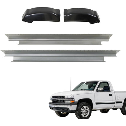 Findmall 4-Piece Rocker Panel and Cab Corner Kit for 1999-2007 Chevrolet Silverado GMC Sierra Extended Cab