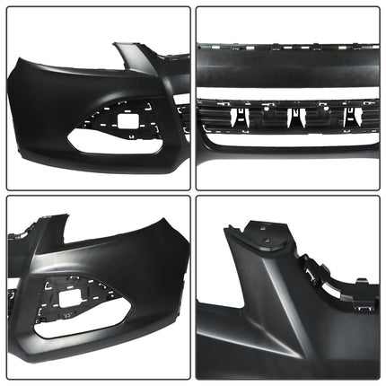 Findmall Primed Front Bumper Cover without Parking Sensor Holes Replacement for 2013-2016 Ford Escape
