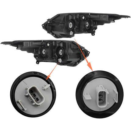 Findmall Headlight Assemblies for 2019–2021 Honda HR-V Front Left and Right, Replaces 33150-T7A-A31 and 33100-T7A-A31