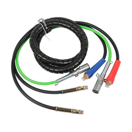 Findmall 3-in-1 Wrap Set Air Line Hose Electric Cable Assemblies Semi Trailer 12 Foot