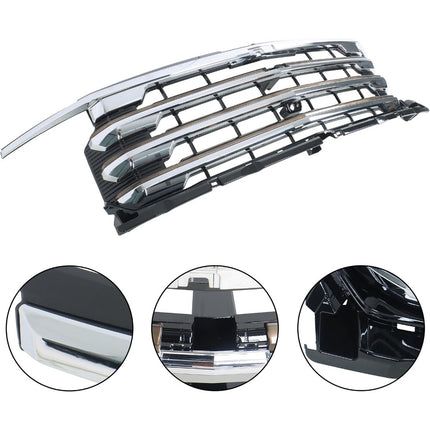 Findmall Chrome Front Upper Grille Molding Trim Replacement for Silverado 1500 High Country 2022-2024 84884955