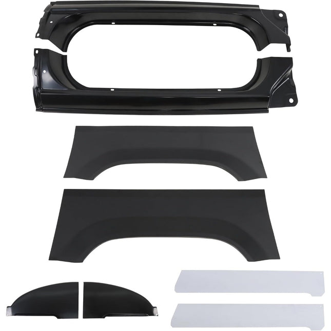 Findmall 8-Piece Rocker Panel Cab Corner and Wheel Arch Repair Kit for 1973-1987 Chevrolet GMC C/K Standard Cab