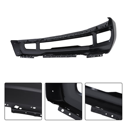 Findmall Black Steel Front Bumper Face Bar with Fog Light Holes Replacement for 2017-2019 Ford F-250 and F-350 Super Duty, FO1002442
