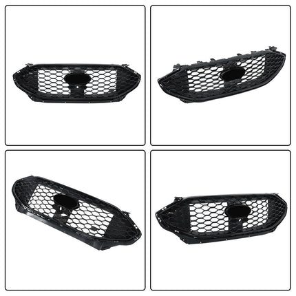 Findmall Front Upper Bumper Grille Honeycomb Camera Hole Gloss Black Replacement for 2019-2022 Edge ST Sport