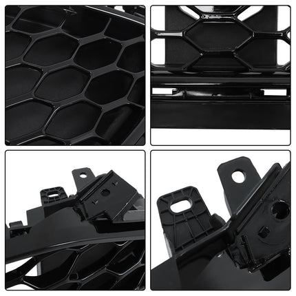 Findmall Front Upper Bumper Grille Honeycomb Camera Hole Gloss Black Replacement for 2019-2022 Edge ST Sport