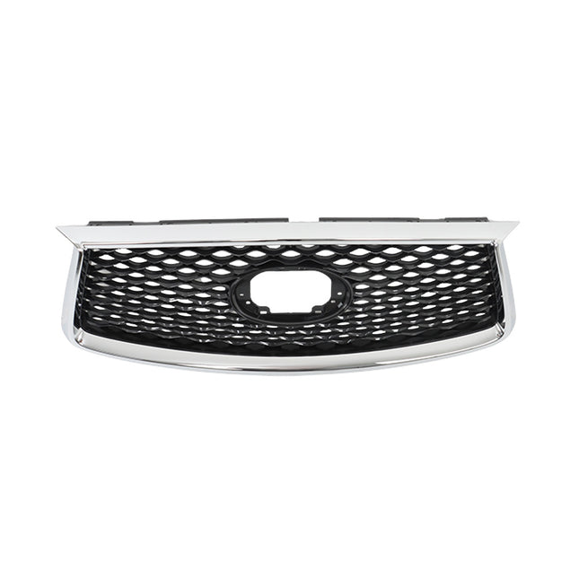 Findmall Black and Chrome Honeycomb Mesh Front Upper Grille with Camera Hole Replacement for QX50 2019-2023