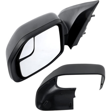 Findmall Driver Side Power Mirror with Wide-Angle Spotter Matte Black Electric 3-Pin Connector