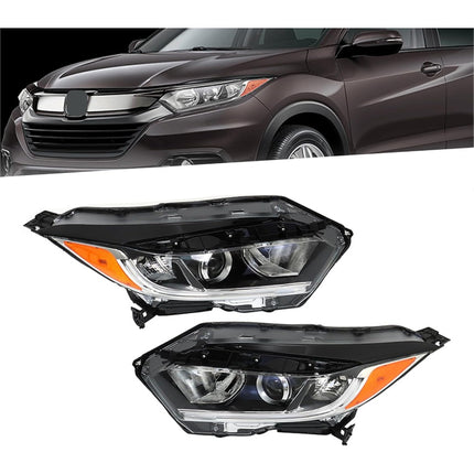Findmall Headlight Assemblies for 2019–2021 Honda HR-V Front Left and Right, Replaces 33150-T7A-A31 and 33100-T7A-A31