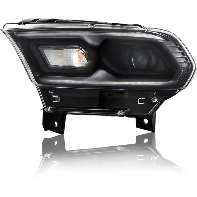 Findmall Driver Side Headlights Assembly with Halogen Turn Signal Replacement for Durango 2021-2023 Housing Black Lamp LH 1PC 68433779AF