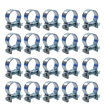 20 Pcs 5/16" Hose Clamps 1/2" - 9/16" Dia Clip Hose Kit for Automotive Agriculture Plant and Construction